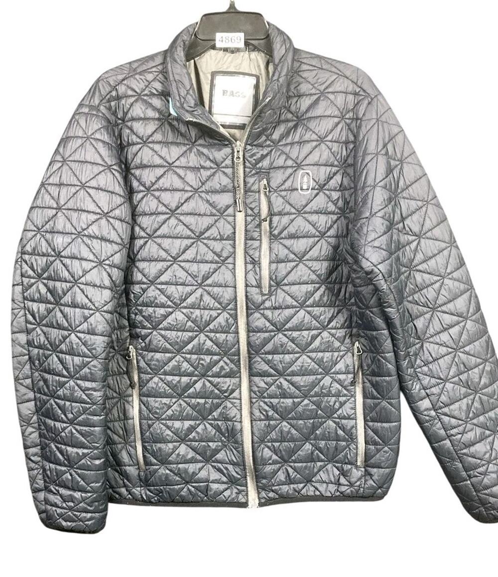 Bass Outdoor Jacket Mens Medium Gray Quilted Puffer Full Zip Zip Pockets Warm